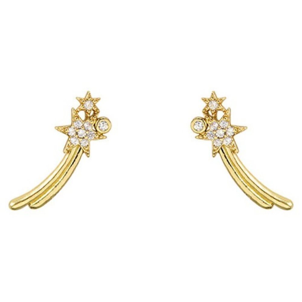 14K GOLD SHOOTING STAR EARRINGS
